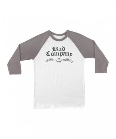 Bad Company 3/4 Sleeve Baseball Tee | Earl's Court 1977 Concert Shirt $14.38 Shirts