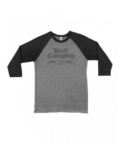 Bad Company 3/4 Sleeve Baseball Tee | Earl's Court 1977 Concert Shirt $14.38 Shirts