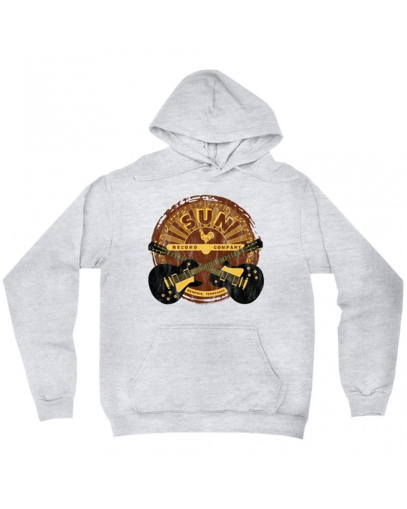 Sun Records Hoodie | Crossed Guitars Logo Hoodie $11.99 Sweatshirts