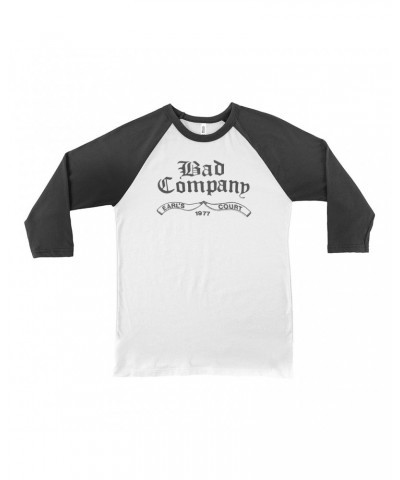 Bad Company 3/4 Sleeve Baseball Tee | Earl's Court 1977 Concert Shirt $14.38 Shirts