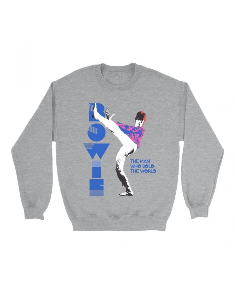 David Bowie Sweatshirt | The Man Who Sold The World Pastel Design Sweatshirt $11.53 Sweatshirts