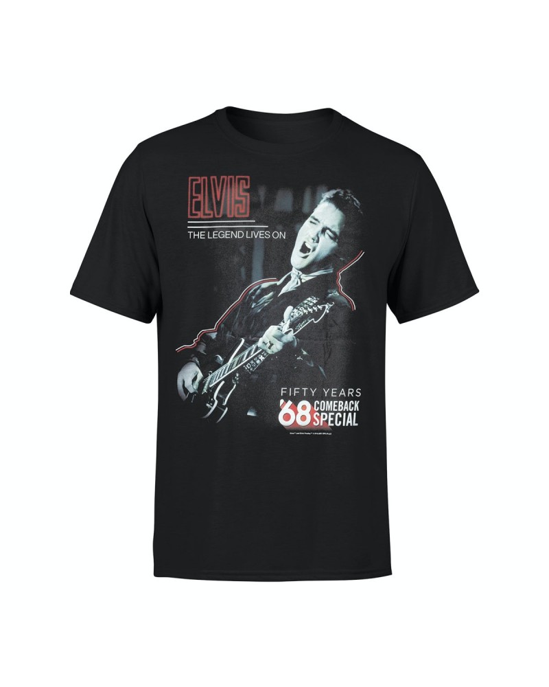 Elvis Presley Comeback '68 Special 50th Anniversary Black T-shirt $6.78 Shirts