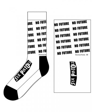 Sex Pistols White Socks - No Future $3.37 Footware