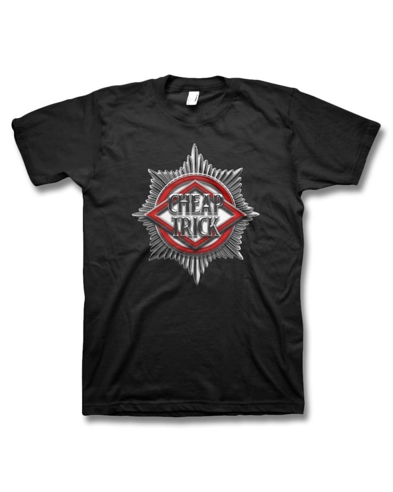 Cheap Trick Badge Men's T-Shirt - Black $9.00 Shirts