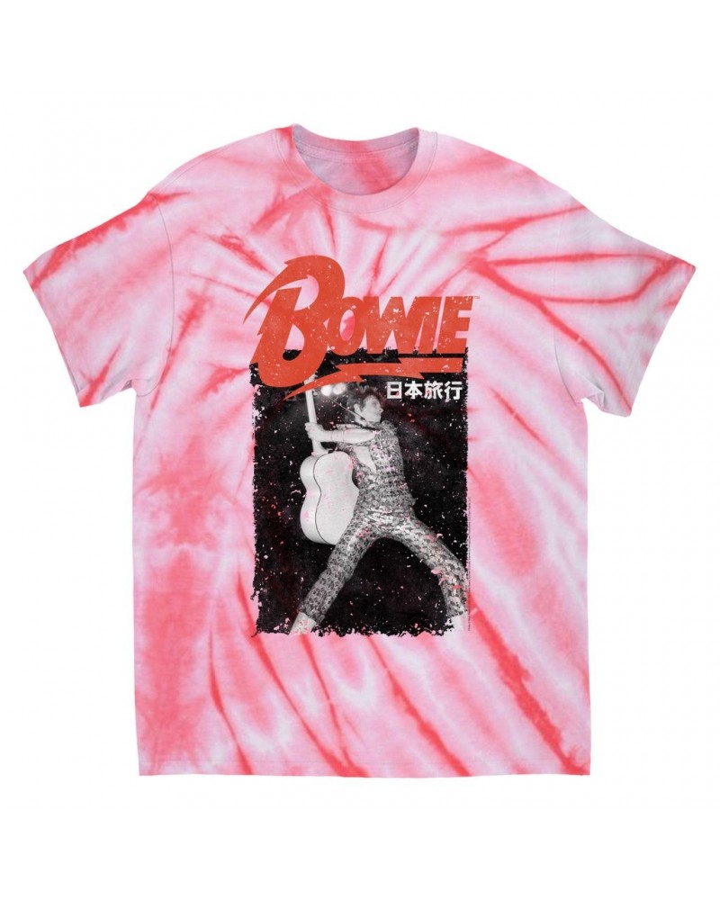 David Bowie T-Shirt | Asia Concert Promotion Distressed Tie Dye Shirt $11.05 Shirts