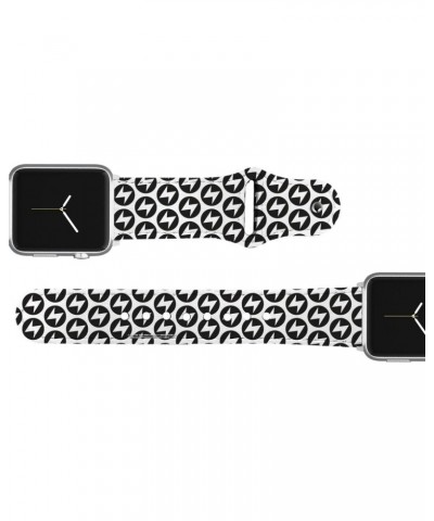 David Bowie Black & White Bowie Bolt Leather Smart Watch Band $17.55 Accessories