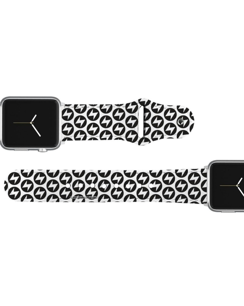 David Bowie Black & White Bowie Bolt Leather Smart Watch Band $17.55 Accessories