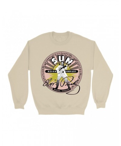 Elvis Presley Sun Records Sweatshirt | SIgnature With Burst Sun Records Sweatshirt $13.63 Sweatshirts