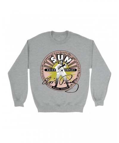 Elvis Presley Sun Records Sweatshirt | SIgnature With Burst Sun Records Sweatshirt $13.63 Sweatshirts