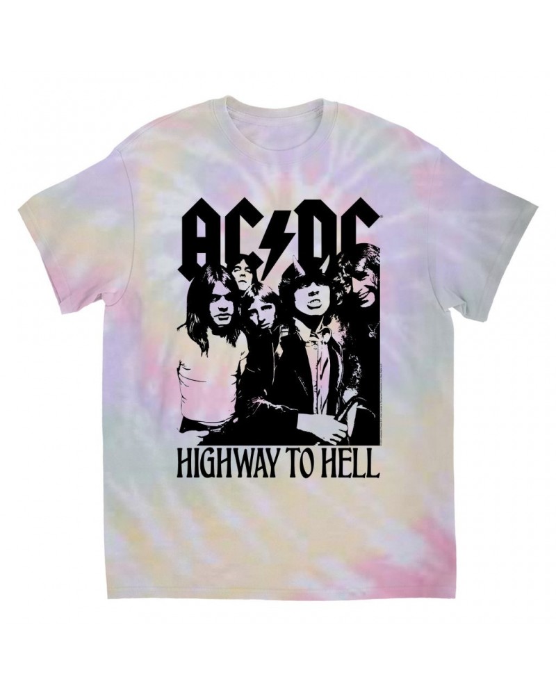 AC/DC T-Shirt | Highway To Hell Retro Black Tie Dye Shirt $11.32 Shirts