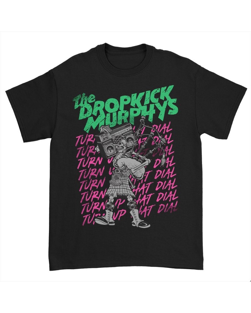 Dropkick Murphys Turn Up That Dial Skelly Piper Tee (Black) $14.69 Shirts