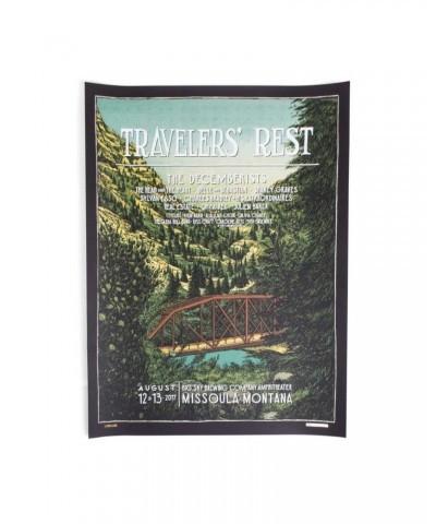 The Decemberists Traveler's Rest' August 12 13 2017 Poster - 18" x 24" $7.68 Decor