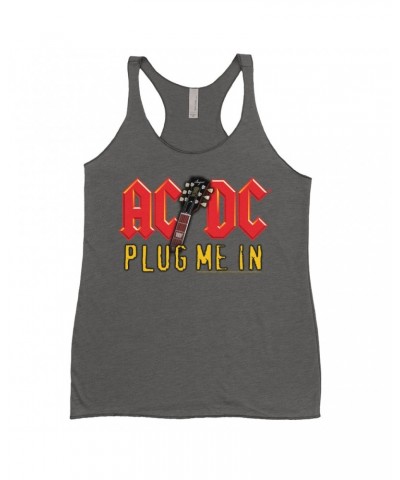 AC/DC Ladies' Tank Top | Plug Me In With Logo Image Shirt $12.45 Shirts