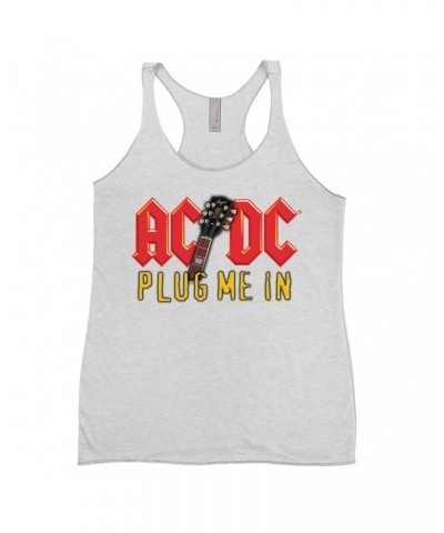 AC/DC Ladies' Tank Top | Plug Me In With Logo Image Shirt $12.45 Shirts