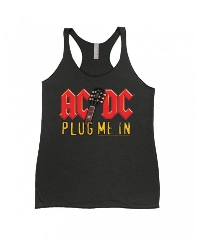 AC/DC Ladies' Tank Top | Plug Me In With Logo Image Shirt $12.45 Shirts