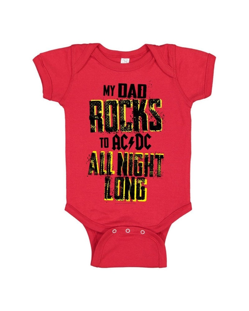 AC/DC Dad Rocks All Night Long Onesie $10.81 Kids