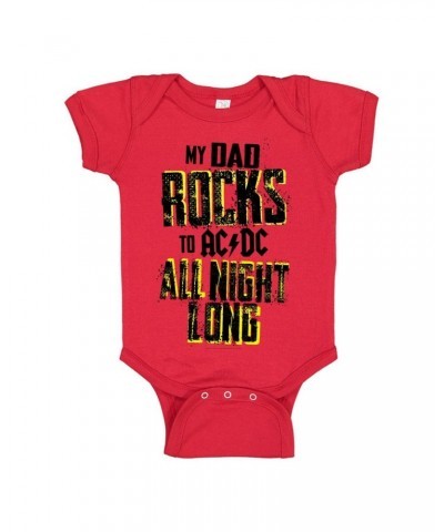 AC/DC Dad Rocks All Night Long Onesie $10.81 Kids