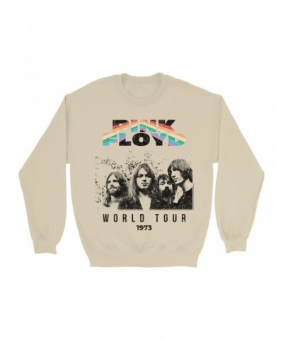 Pink Floyd Sweatshirt | 1973 World Tour Prism Design Distressed Sweatshirt $15.73 Sweatshirts