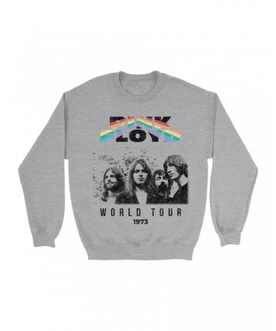 Pink Floyd Sweatshirt | 1973 World Tour Prism Design Distressed Sweatshirt $15.73 Sweatshirts