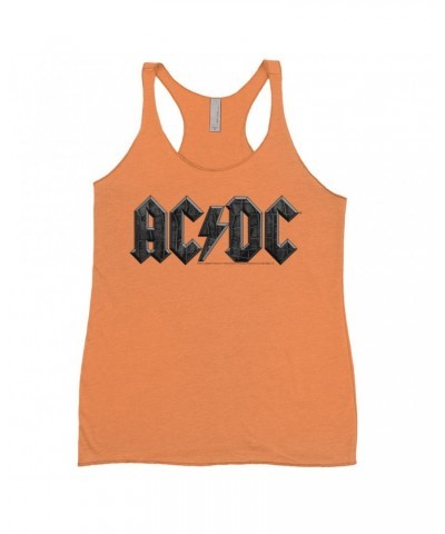 AC/DC Bold Colored Racerback Tank | Crocodile Texture Logo Shirt $14.48 Shirts