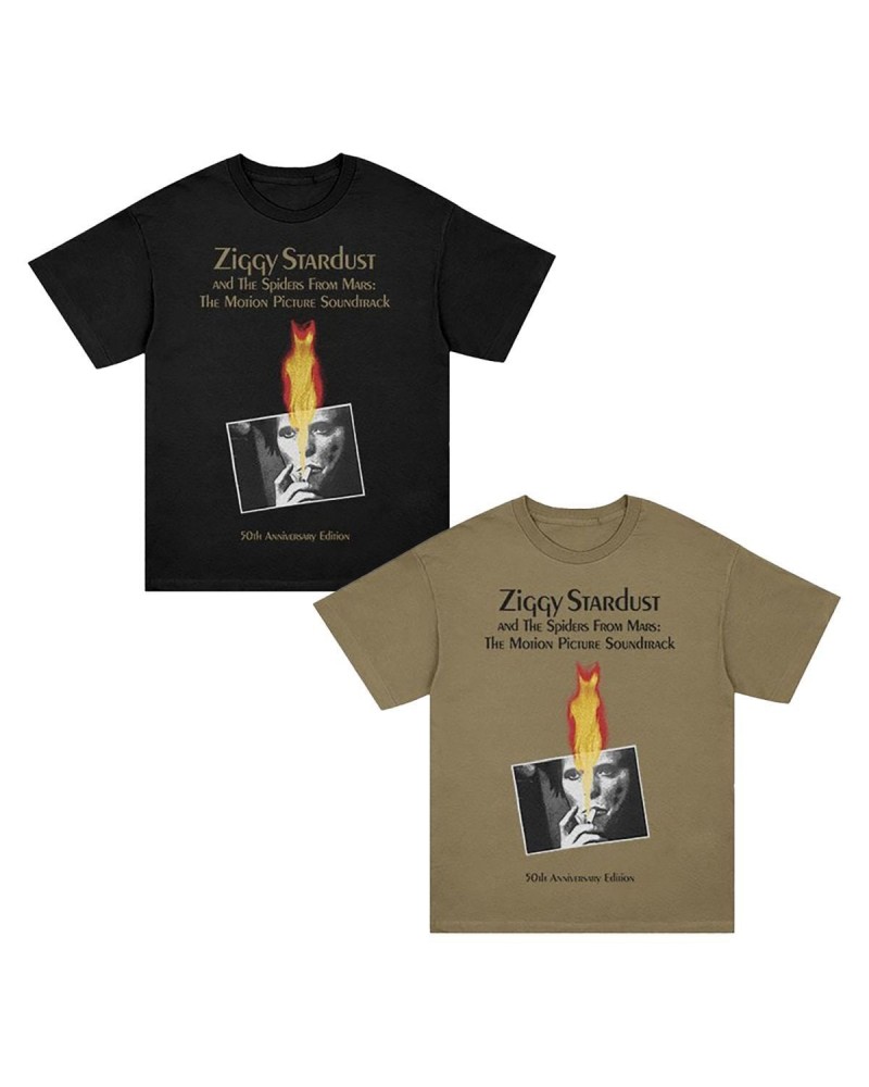 David Bowie Ziggy Stardust: The Motion Picture Soundtrack Black or Green T-shirt $10.20 Shirts