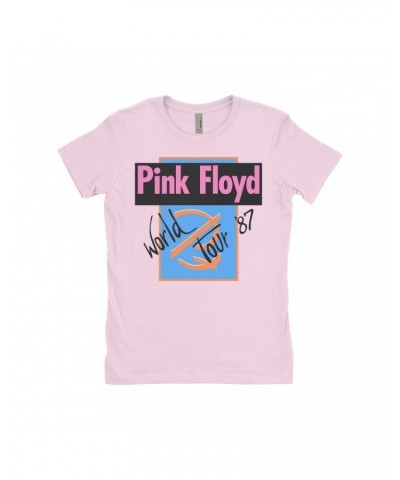 Pink Floyd Ladies' Boyfriend T-Shirt | World Tour '87 Logo Shirt $12.23 Shirts