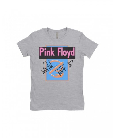 Pink Floyd Ladies' Boyfriend T-Shirt | World Tour '87 Logo Shirt $12.23 Shirts