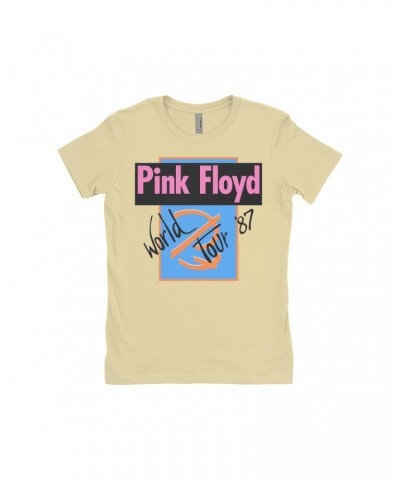 Pink Floyd Ladies' Boyfriend T-Shirt | World Tour '87 Logo Shirt $12.23 Shirts