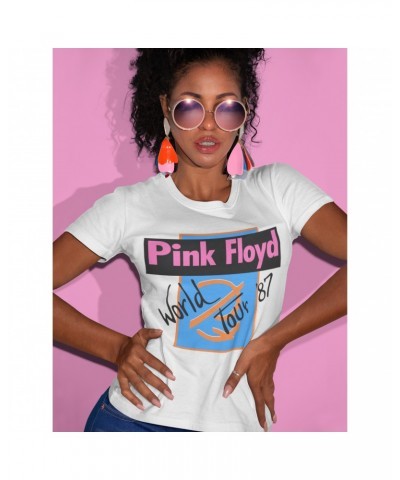 Pink Floyd Ladies' Boyfriend T-Shirt | World Tour '87 Logo Shirt $12.23 Shirts