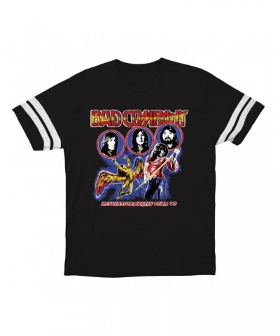 Bad Company T-Shirt | 1979 Desolation Angels Tour Distressed Football Shirt $11.86 Shirts