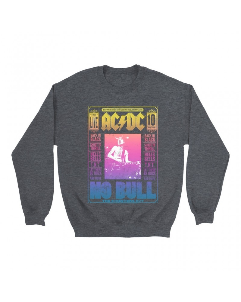 AC/DC Sweatshirt | Rainbow Ombre No Bull Cover Sweatshirt $16.78 Sweatshirts