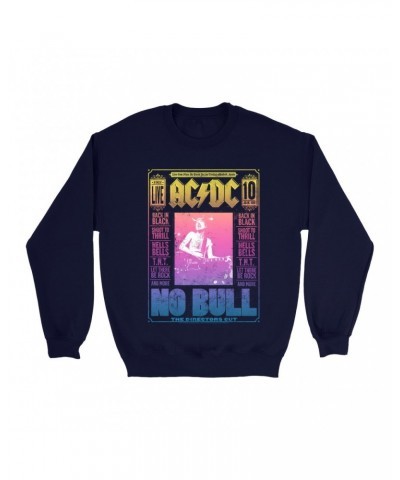 AC/DC Sweatshirt | Rainbow Ombre No Bull Cover Sweatshirt $16.78 Sweatshirts