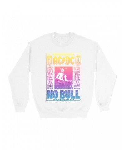 AC/DC Sweatshirt | Rainbow Ombre No Bull Cover Sweatshirt $16.78 Sweatshirts