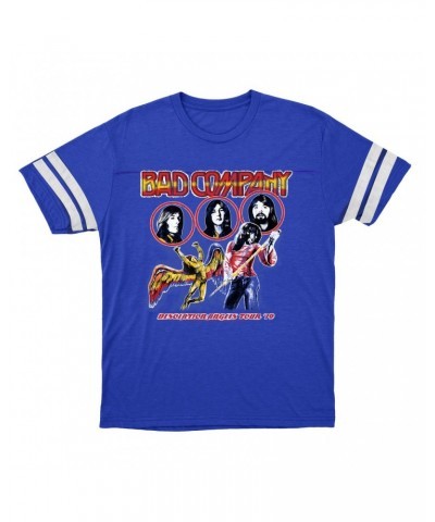 Bad Company T-Shirt | 1979 Desolation Angels Tour Distressed Football Shirt $11.86 Shirts