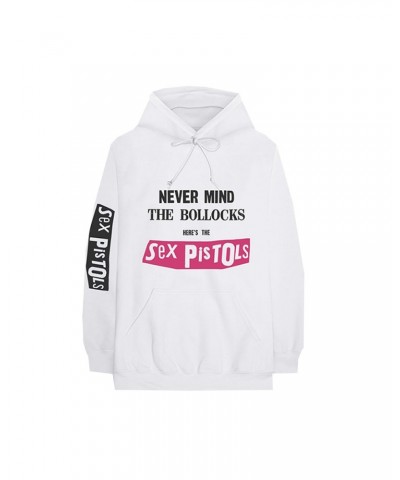 Sex Pistols NEVER MIND THE BOLLOCKS WHITE HOODIE $28.00 Sweatshirts