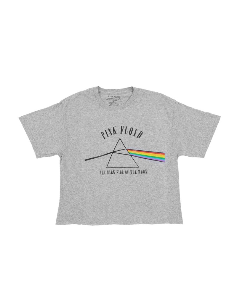 Pink Floyd Crop Top Dark Side of the Moon Grey T-shirt $2.20 Shirts