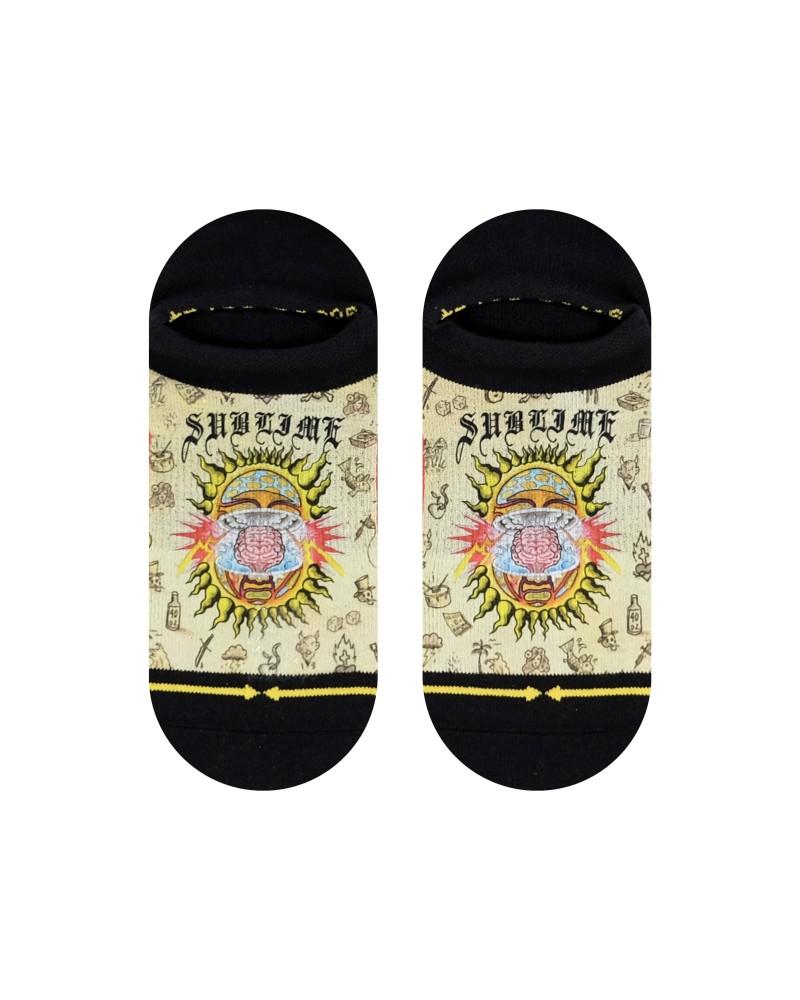 Sublime Mind Blown Sun No Show Socks $4.42 Footware