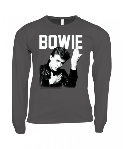 David Bowie Long Sleeve Shirt | Bowie's Hero Shirt $13.78 Shirts