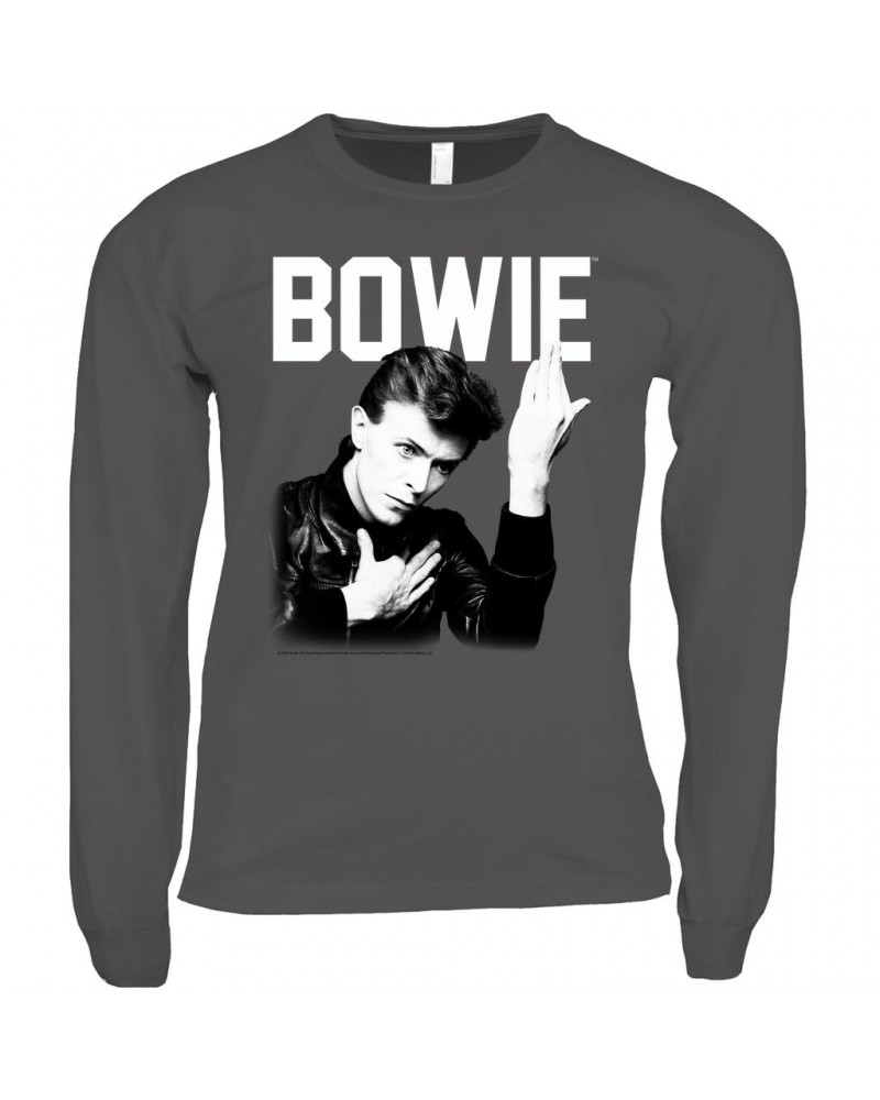 David Bowie Long Sleeve Shirt | Bowie's Hero Shirt $13.78 Shirts