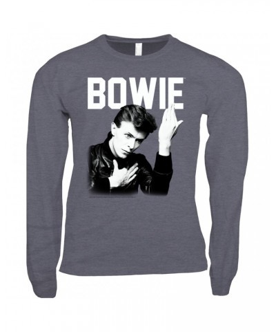 David Bowie Long Sleeve Shirt | Bowie's Hero Shirt $13.78 Shirts