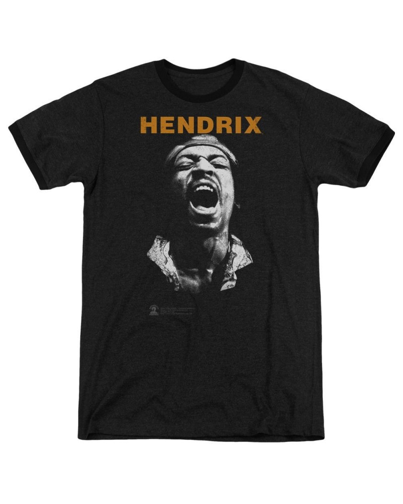 Jimi Hendrix Listen Black Ringer T-Shirt $9.60 Shirts