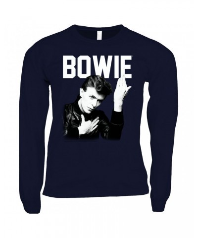 David Bowie Long Sleeve Shirt | Bowie's Hero Shirt $13.78 Shirts