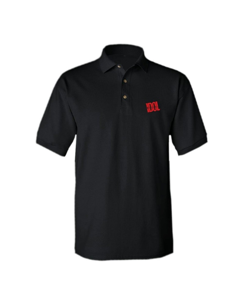 Billy Idol IDOL BLACK EMBROIDERED POLO $19.33 Shirts