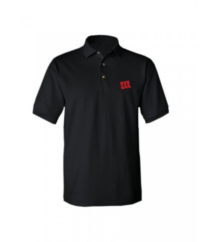 Billy Idol IDOL BLACK EMBROIDERED POLO $19.33 Shirts