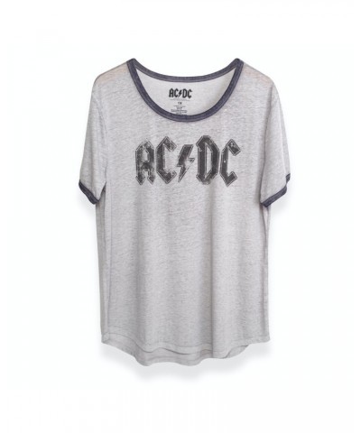 AC/DC Black Logo Grey Women's T-Shirt $6.25 Shirts