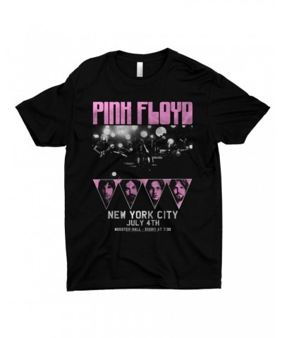 Pink Floyd T-Shirt | New York City 4th Of July Concert Poster Pink Shirt $8.73 Shirts