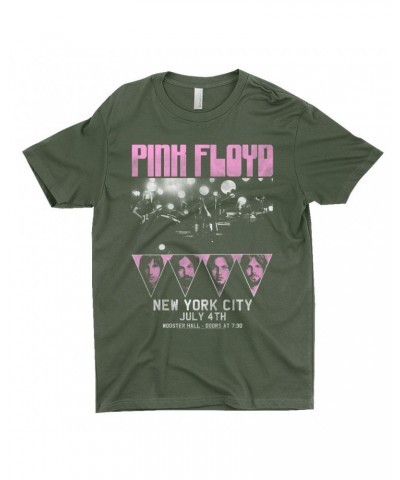 Pink Floyd T-Shirt | New York City 4th Of July Concert Poster Pink Shirt $8.73 Shirts