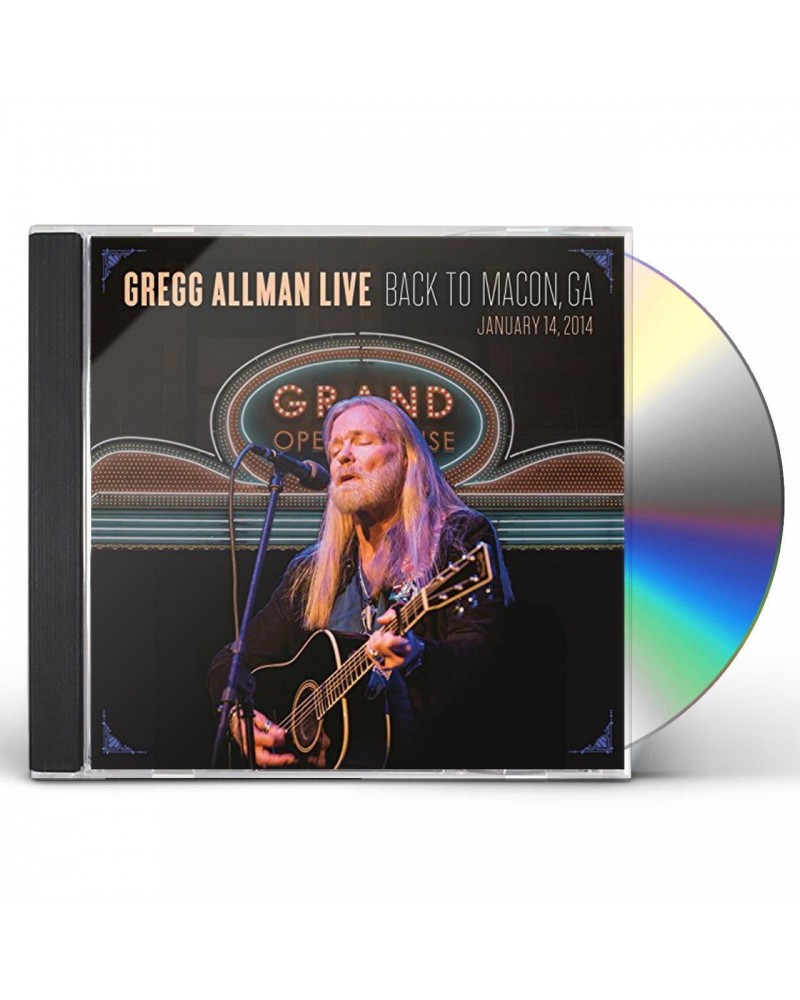 Gregg Allman LIVE: BACK TO MACON GA CD $10.77 CD