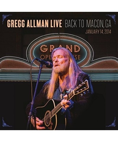 Gregg Allman LIVE: BACK TO MACON GA CD $10.77 CD