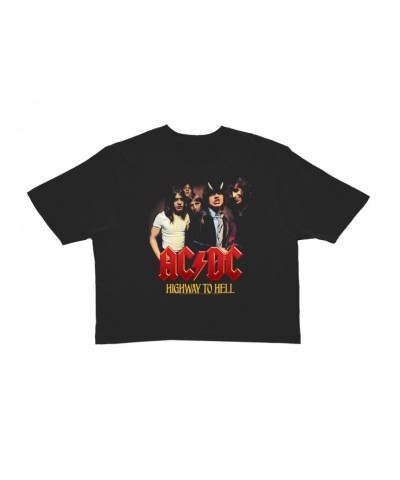 AC/DC Ladies' Crop Tee | Highway To Hell Album Cover Art Crop T-shirt $10.24 Shirts